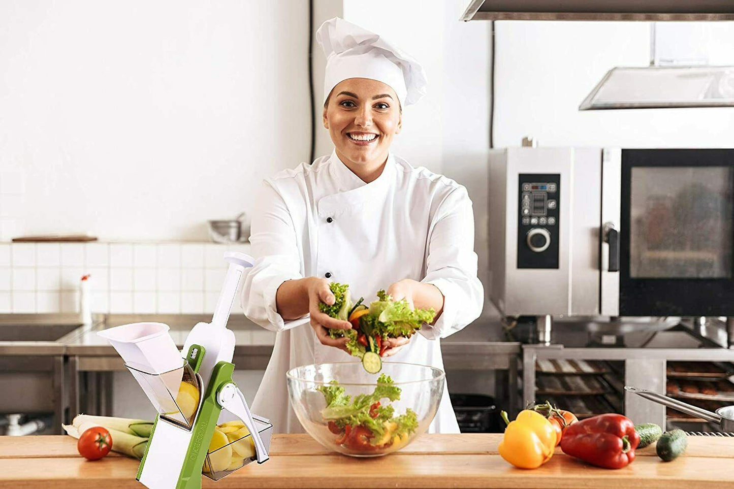 4 In 1 Vegetable Cutter Chopper Adjustable Multi-function Cutter Vertical Vegetable Cutter Kitchen Shredder Grater Artifact(random color )