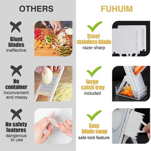 4 In 1 Vegetable Cutter Chopper Adjustable Multi-function Cutter Vertical Vegetable Cutter Kitchen Shredder Grater Artifact(random color )