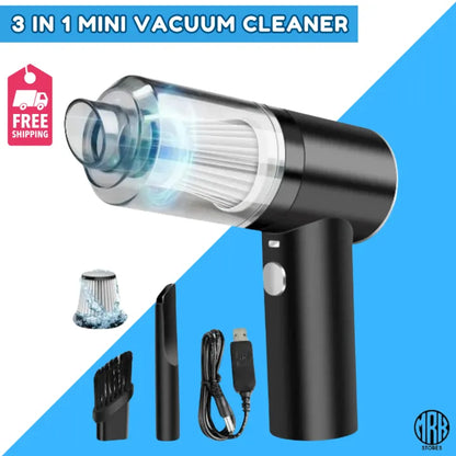 3-in-1 Portable Cordless Vacuum Cleaner – Compact Handheld Dust Cleaner with Removable Box