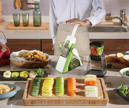 4 In 1 Vegetable Cutter Chopper Adjustable Multi-function Cutter Vertical Vegetable Cutter Kitchen Shredder Grater Artifact(random color )