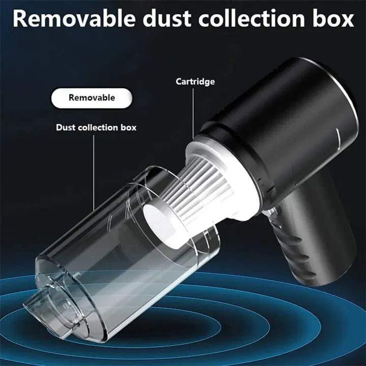 3-in-1 Portable Cordless Vacuum Cleaner – Compact Handheld Dust Cleaner with Removable Box